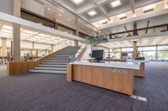 Glendale Central Library Grand Stair and Info Station (photography by Tom Pellicer)
